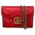 Gucci GG Marmont 474575 Long Wallet Chain Shoulder Rosso