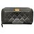 Chanel Long Wallet aus schwarzem Lammleder