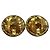 Orecchini a clip Chanel Matelassé Coco Mark Gold D'oro - vista 3