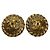 Orecchini a clip Vintage Chanel Coco Mark Gold D'oro