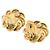 Orecchini a clip Chanel placcati oro con perle sintetiche Bianco D'oro - vista 2