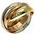 Cartier Trinity Ring aus 18K Gold Golden - Ansicht 2