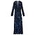 Roberto Cavalli Maxikleid mit Sternenprint Schwarz Blau
