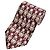 Moschino Burgundy Silk Jacquard Doll Pattern Tie Beige Dark red