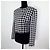 Versace Jeans Couture Hahnentritt Crop-Jacke Schwarz Weiß - Ansicht 5