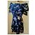 Autre Marque Conbipel Abito Mini in Seta Blu Floreale Multicolore Blu scuro - vista 6