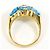 Autre Marque 18K Gelbgold-Ring mit blauem Topas und Diamant Golden - Ansicht 3