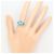 Autre Marque 18K Gelbgold-Ring mit blauem Topas und Diamant Golden - Ansicht 7
