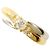 Autre Marque 18K Gelbgold- und Platin-Ring mit Diamant Golden