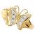 Autre Marque 18K Gelbgold- und Platinring mit Diamant Golden