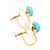 Autre Marque Orecchini a clip in oro 18K con turchese D'oro - vista 2