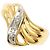 Autre Marque Ring aus Platin und Gelbgold mit Diamant Golden
