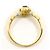 Autre Marque Platin- und Gelbgoldring mit Saphir und Diamant Golden - Ansicht 2