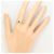 Autre Marque Platin- und Gelbgoldring mit Saphir und Diamant Golden - Ansicht 6