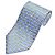 Ermenegildo Zegna Blue Silk Tie with Bird Pattern Yellow