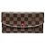 Louis Vuitton Damier Portefeuille Emilie Long Wallet Marrone Rosso