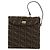 Borsa a Mano FENDI Zucca Canvas Nero Marrone Auth 180302A - vista 13