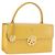 Borsa a mano Gianni Versace Vanity in pelle Giallo Oro Autentica BA12828 D'oro