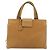 PRADA Tote Bag Leder Beige Silber Auth bs35304 - Ansicht 13