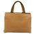 PRADA Tote Bag Leder Beige Silber Auth bs35304 - Ansicht 2