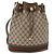 Borsa GUCCI GG Supreme Web Sherry Line PVC Beige Oro 41 02 085 Auth BA12841 D'oro