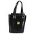 Borsa a Mano MCM Vicetos Logogram Pelle Nera e Oro Auth 180670 Nero D'oro