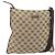 Borsa a Spalla GUCCI GG Canvas Beige Argento 132907 Auth 181277
