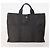 Hermès Borsa Fourre Tout HERMES Cotton 3 Set Black Gray Auth BA12670 Marrone Nero - vista 3
