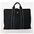 Hermès Borsa Fourre Tout HERMES Cotton 3 Set Black Gray Auth BA12670 Marrone Nero - vista 9