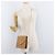 Borsa a tracolla con catena Christian Dior in pelle beige e oro Auth BA12791 D'oro - vista 21