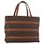 Céline Borsa CELINE Macadam in tela e pelle PVC marrone oro Auth 181540 D'oro