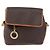 Céline Borsa a Spalla CELINE Macadam Canvas PVC Pelle Marrone Oro Auth 179841 D'oro - vista 13