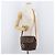 Céline Borsa a Spalla CELINE Macadam Canvas PVC Pelle Marrone Oro Auth 179841 D'oro - vista 23