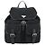 Zaino PRADA Nylon Nero Argento Auth 180665A - vista 13