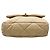 Chanel 19 Schultertasche mit Klappe aus gestepptem beigem Lammleder 2020 Größe Medium mit Mix-Metal-Hardware - Ansicht 5