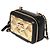 Mini borsa vanity Chanel in metallo trapuntato oro e pelle di agnello nera Nero - vista 3