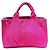 Borsa Tote in tela rosa Prada Canapa da donna - vista 2