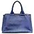 Borsa Tote in tela blu Prada Canapa - vista 2
