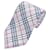 Cravate Burberry motif carreaux Blanc Rouge Bleu Gris  - vue 1