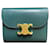 Céline Celine Triomphe Compact Wallet mit Klappe Grün  - Ansicht 1