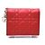 Christian Dior Dior Cartera Bi-fold Cannage Roja