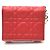 Christian Dior Dior Cartera Bi-fold Cannage Roja - vista 2