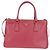Prada Double Zip Lux Tote aus Saffiano-Leder Größe Medium Pink