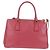 Prada Double Zip Lux Tote aus Saffiano-Leder Größe Medium Pink - Ansicht 2
