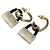 Orecchini con motivo Chanel Matelasse Bag D'oro - vista 5