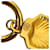 Chanel Coco Mark Shell Ohrringe Golden  - Ansicht 3