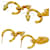 Chanel Coco Mark Shell Ohrringe Golden  - Ansicht 4