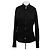 Autre Marque Camicia nera con bottoni argentati Nero