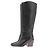 Ba&Sh Schwarze Lederstiefel mit Absatz - Ansicht 5