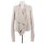 Giacca di pelle Rick Owens Bianca Bianco